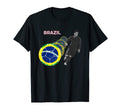 Brazil Flag Football Player T-Shirt - Casual Everyday Wear for Adults - T-Shirt, Sweatshirt, Hoodie