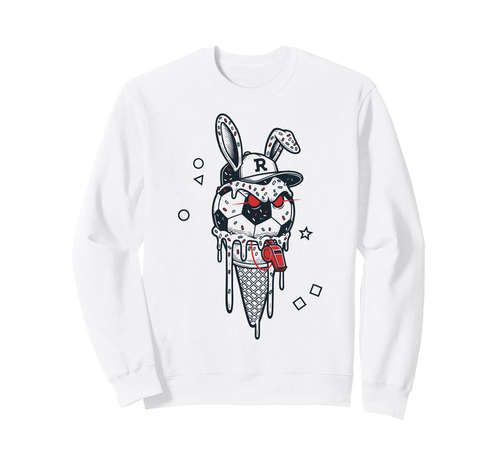 Soccer Bunny Referee Whistle Rabbit Sweatshirt - Unique Graphic for Adults - T-Shirt, Sweatshirt, Hoodie