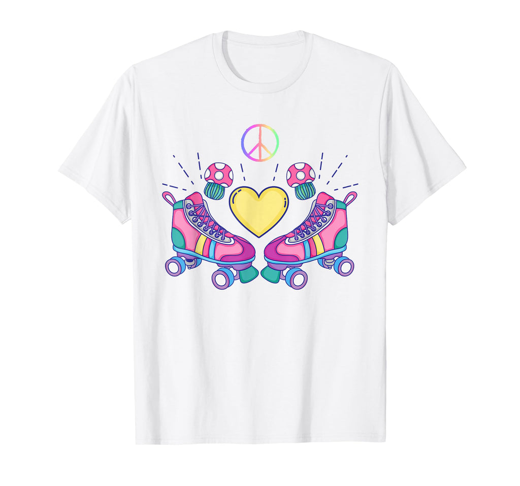 Hippie Roller Skates 70S Holiday T-Shirt - Fun Novelty Design Men Women - T-Shirt, Sweatshirt, Hoodie