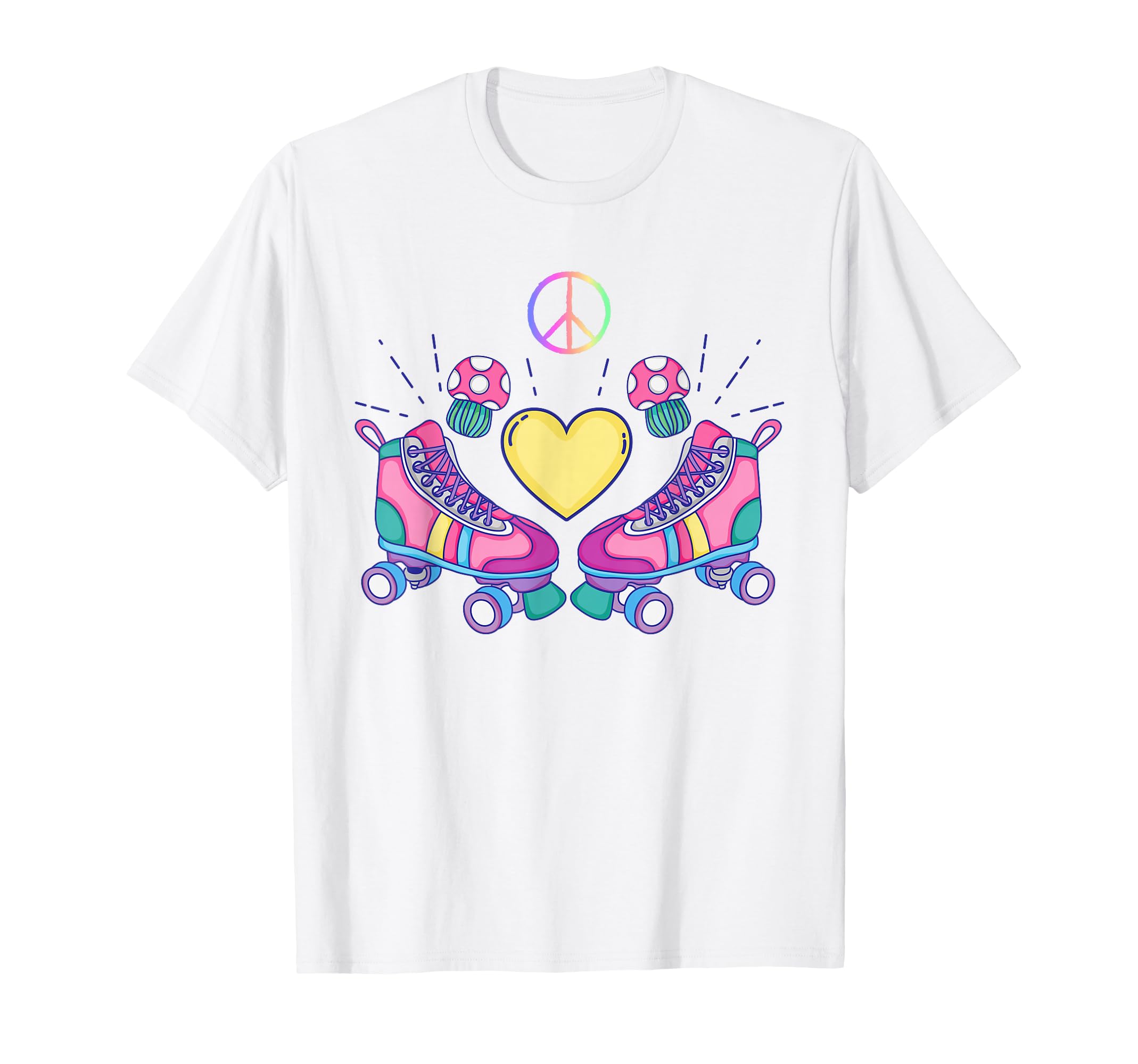 Hippie Roller Skates 70S Holiday T-Shirt - Fun Novelty Design Men Women - T-Shirt, Sweatshirt, Hoodie