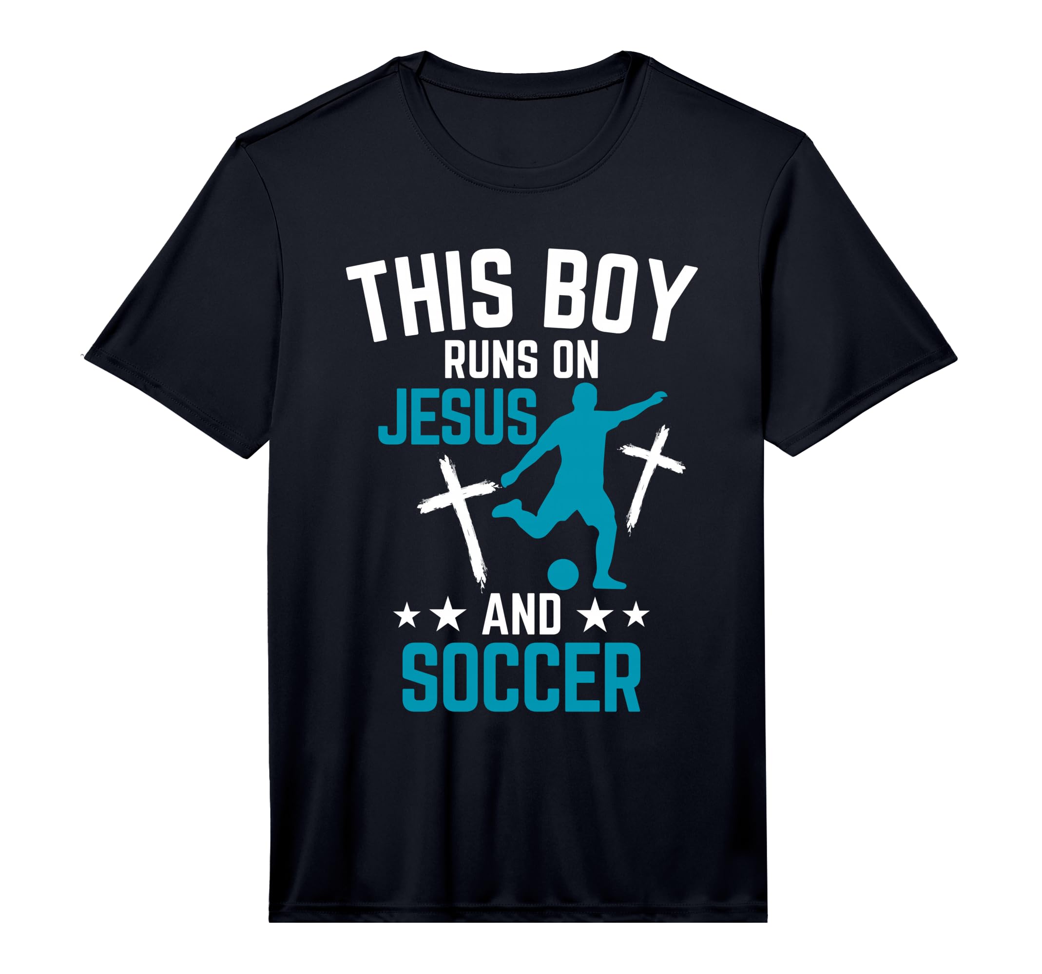 This Runs Jesus And Soccer Christian T-Shirt - Novelty Apparel Unisex - T-Shirt, Sweatshirt, Hoodie