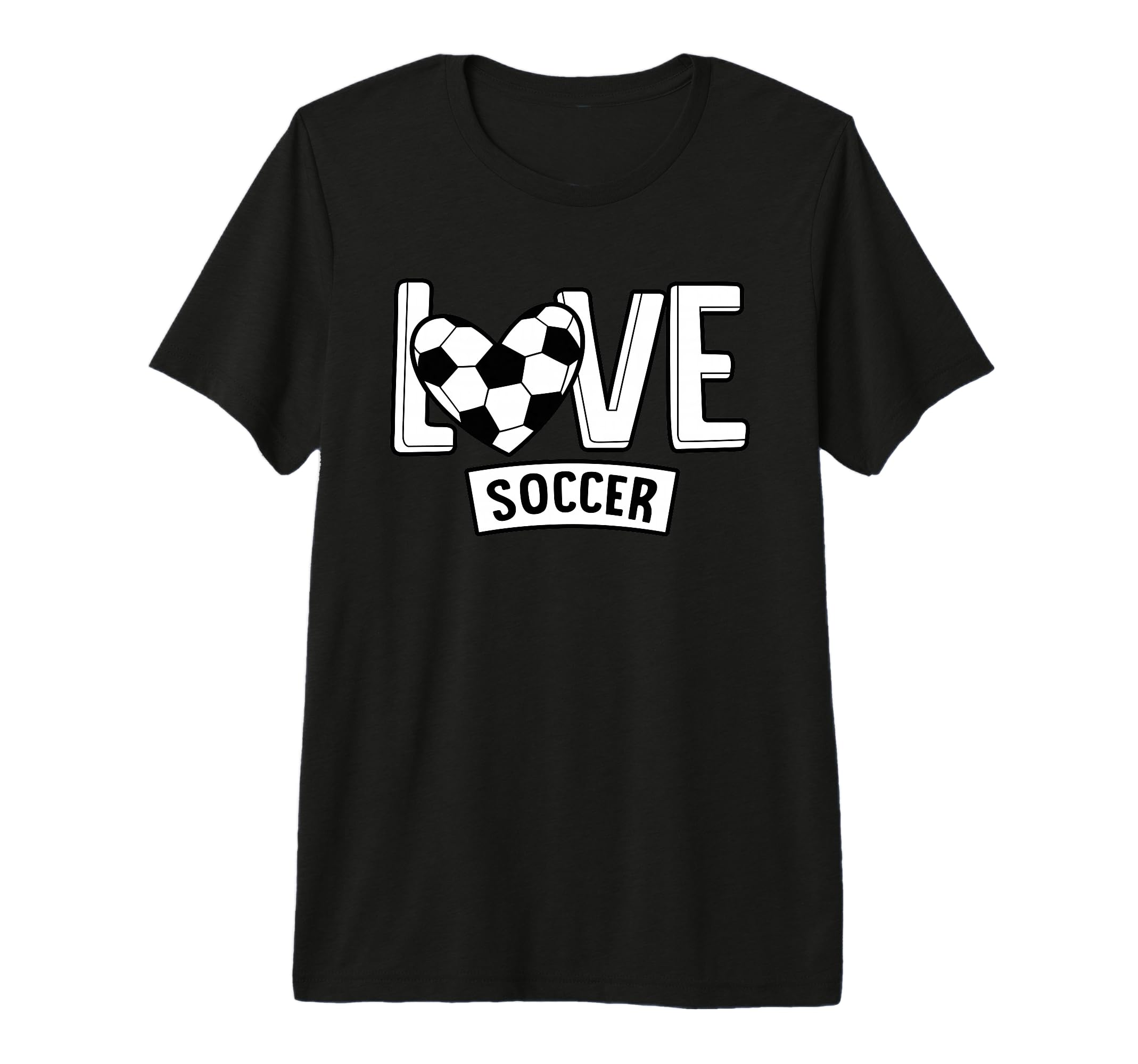 Love Soccer Funny Hearty Soccer T-Shirt - Fun Novelty Design for Adults - T-Shirt, Sweatshirt, Hoodie
