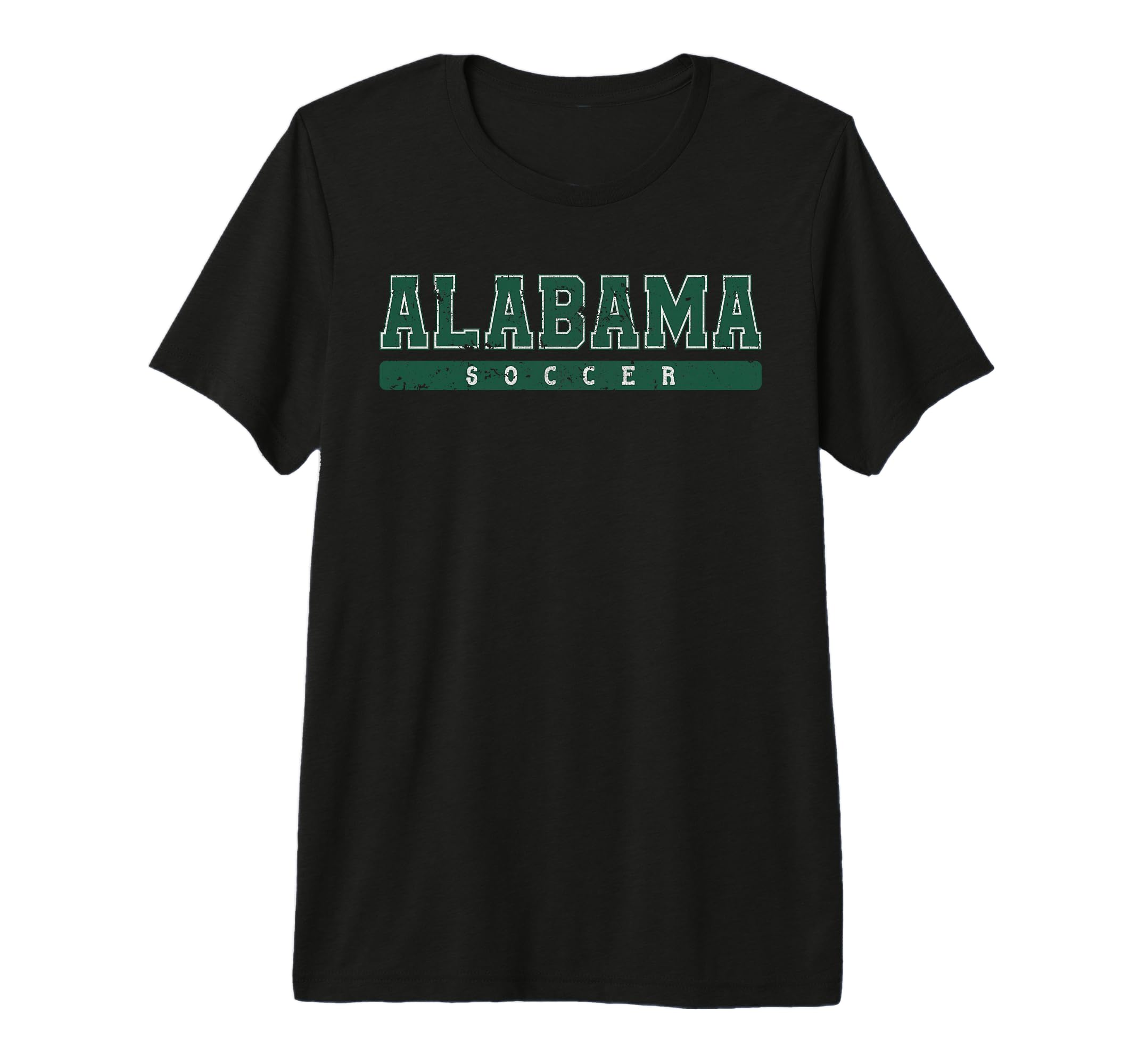 Alabama Soccer Green Text Tri Blend T-Shirt - Custom Art Print for Adults - T-Shirt, Sweatshirt, Hoodie