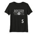 Womens Number 5 Soccer Mom Mothers Day T-Shirt - Trendy Graphic for Adults - T-Shirt, Sweatshirt, Hoodie