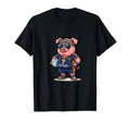 Pig Team 7 Soccer Player Cartoon Fun T-Shirt - Minimalist Print Unisex - T-Shirt, Sweatshirt, Hoodie