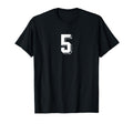 Number 5 80S 90S Soccer Team Jersey T-Shirt - Novelty Apparel for Adults - T-Shirt, Sweatshirt, Hoodie