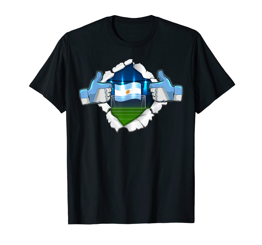 Argentinian Football Fan Soccer T-Shirt - Minimalist Print Men Women - T-Shirt, Sweatshirt, Hoodie