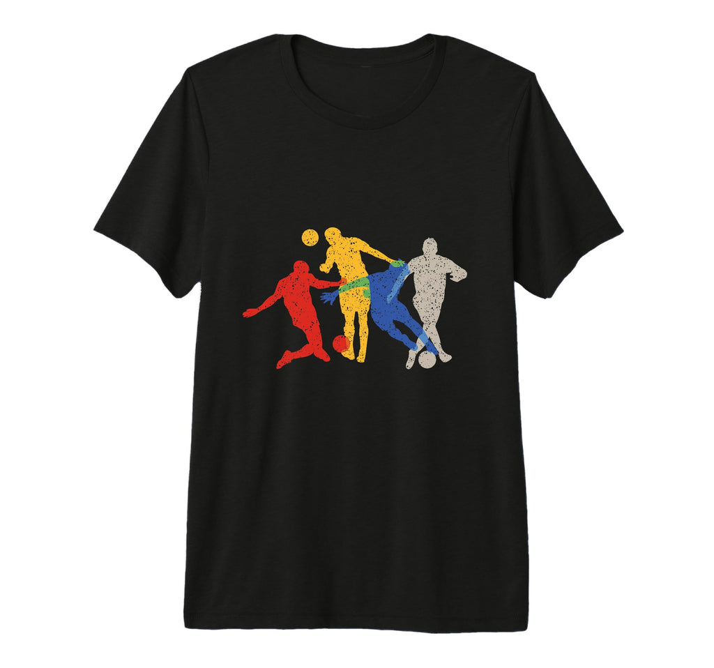Soccer Players Silhouettes Soccer Tri T-Shirt - Streetwear Style Men Women - T-Shirt, Sweatshirt, Hoodie