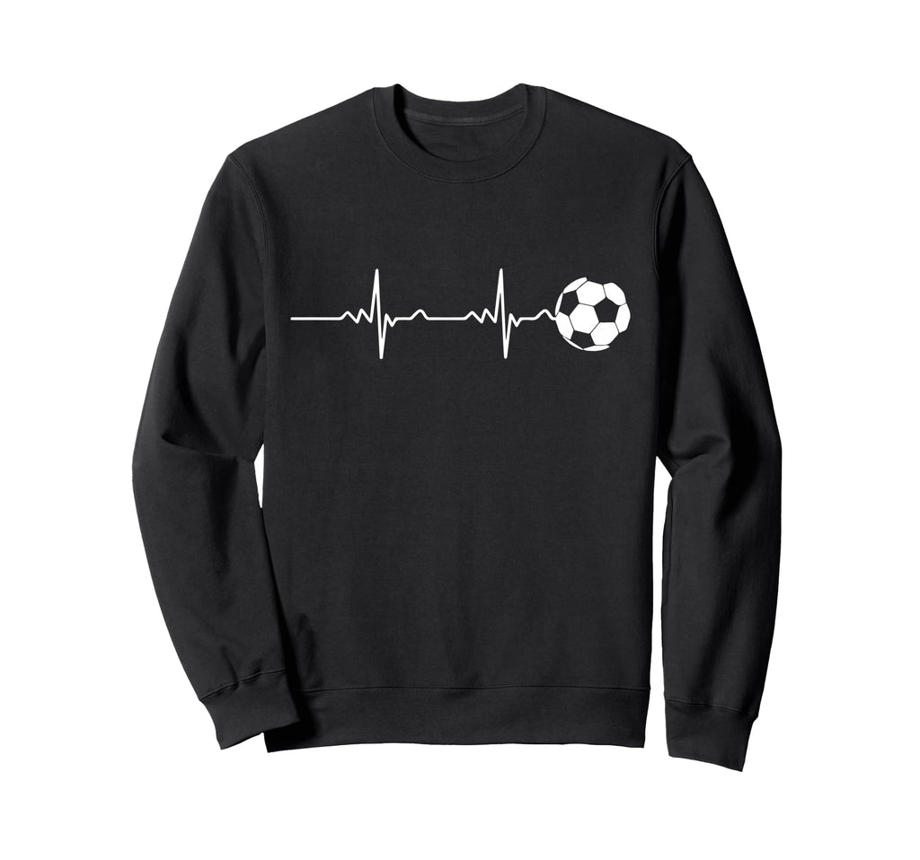Soccer Ball Heartbeat Football Sweatshirt - Aesthetic Graphic Men Women - T-Shirt, Sweatshirt, Hoodie