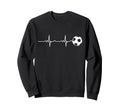 Soccer Ball Heartbeat Football Sweatshirt - Aesthetic Graphic Men Women - T-Shirt, Sweatshirt, Hoodie