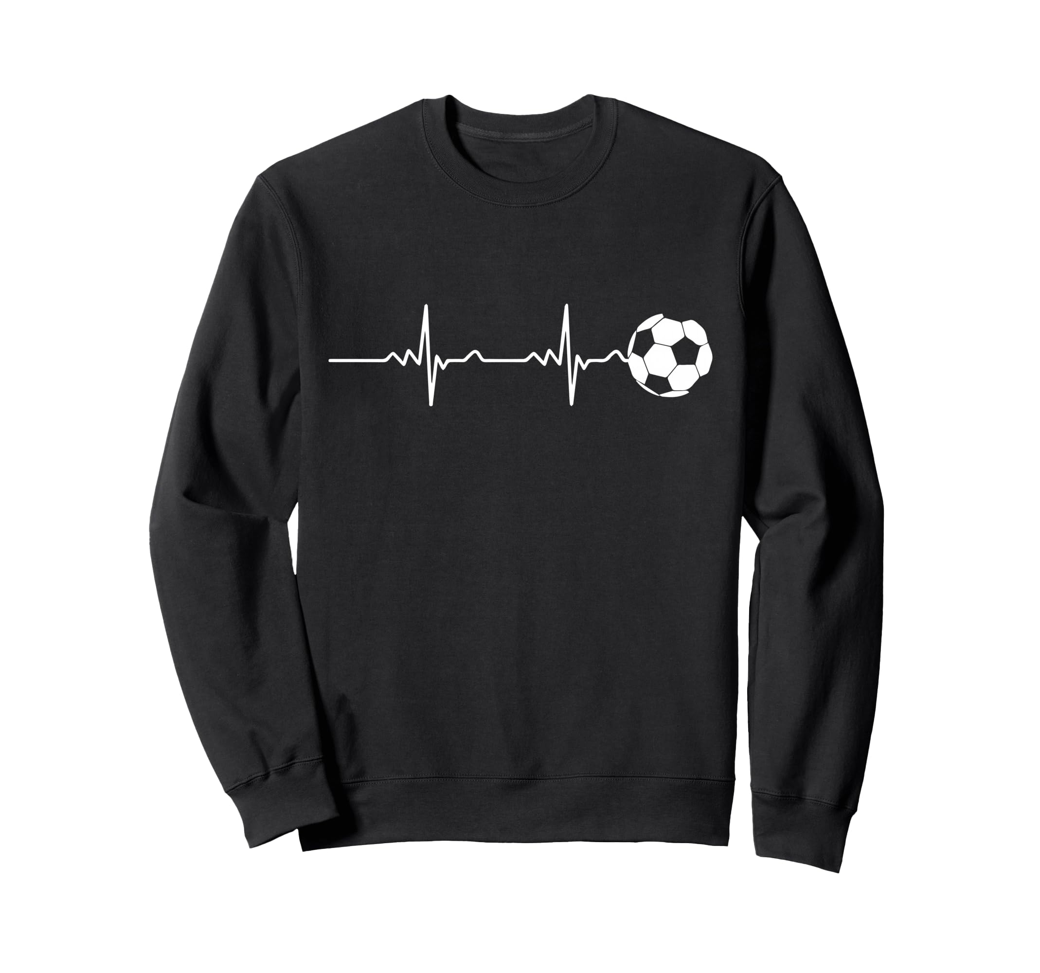 Soccer Ball Heartbeat Football Sweatshirt - Aesthetic Graphic Men Women - T-Shirt, Sweatshirt, Hoodie