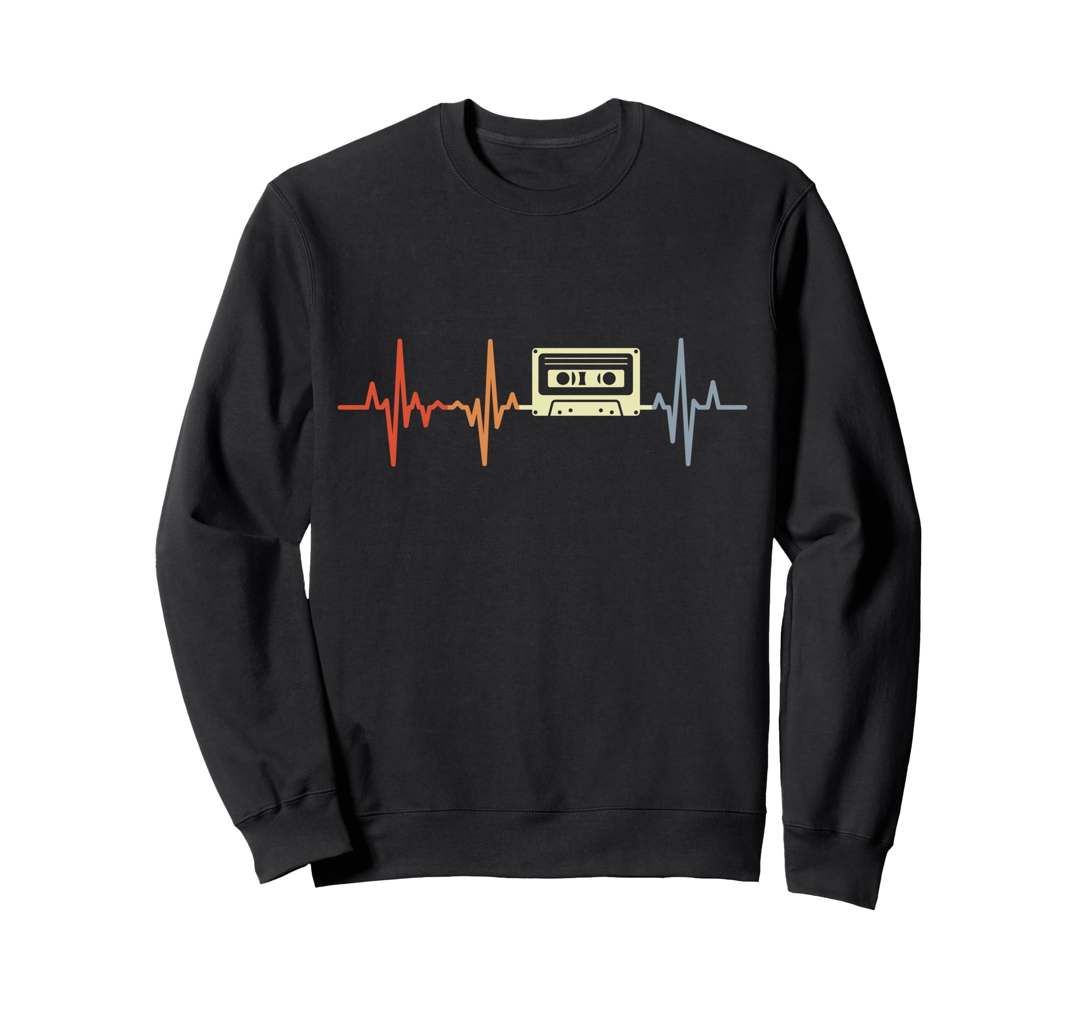 Heartline 80S Cassette Tape Synthwave Sweatshirt - Minimalist Print Unisex - T-Shirt, Sweatshirt, Hoodie