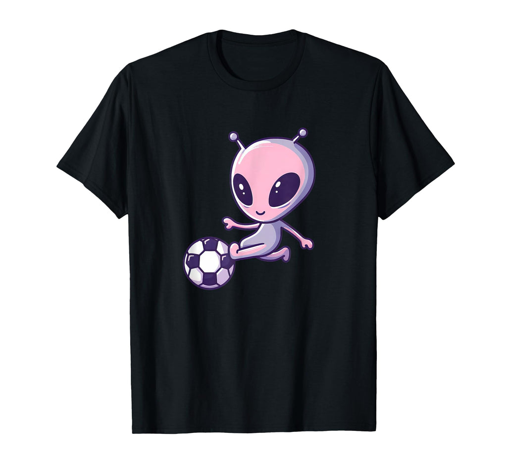 Comic Alien Soccer Player T-Shirt - Minimalist Print Unisex - T-Shirt, Sweatshirt, Hoodie