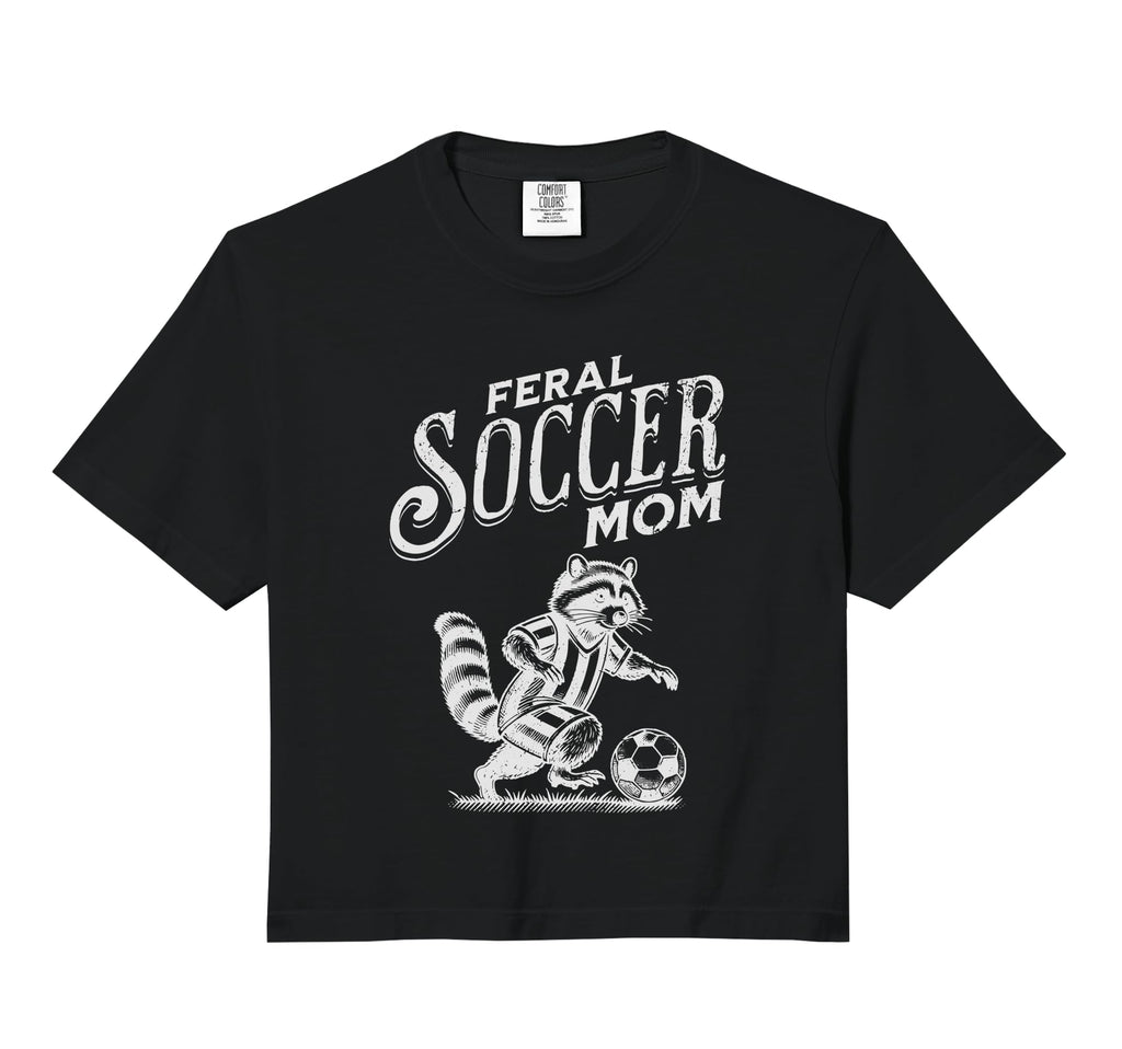 Feral Soccer Mom Raccoon Football Sweatshirt - Fun Novelty Design Unisex - T-Shirt, Sweatshirt, Hoodie