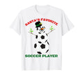 Santas Favorite Soccer Player Soccer Ball T-Shirt - Graphic Print Unisex - T-Shirt, Sweatshirt, Hoodie