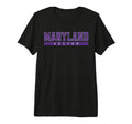 Maryland Soccer Purple Text Tri T-Shirt - Aesthetic Graphic for Adults - T-Shirt, Sweatshirt, Hoodie