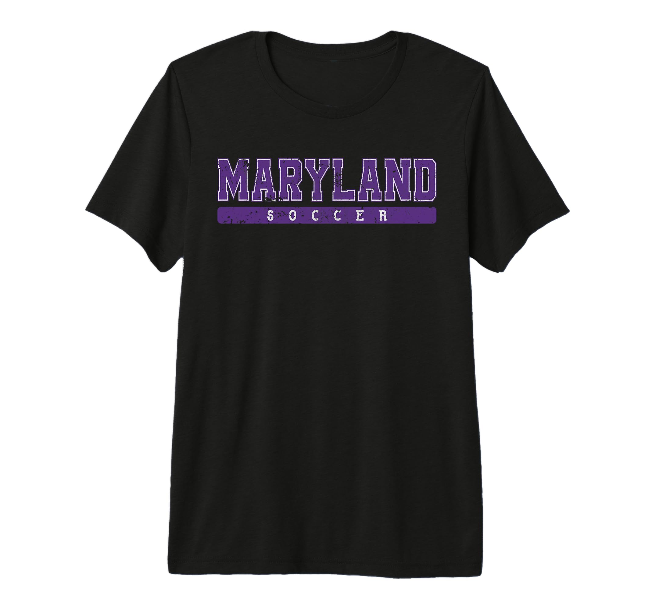 Maryland Soccer Purple Text Tri T-Shirt - Aesthetic Graphic for Adults - T-Shirt, Sweatshirt, Hoodie