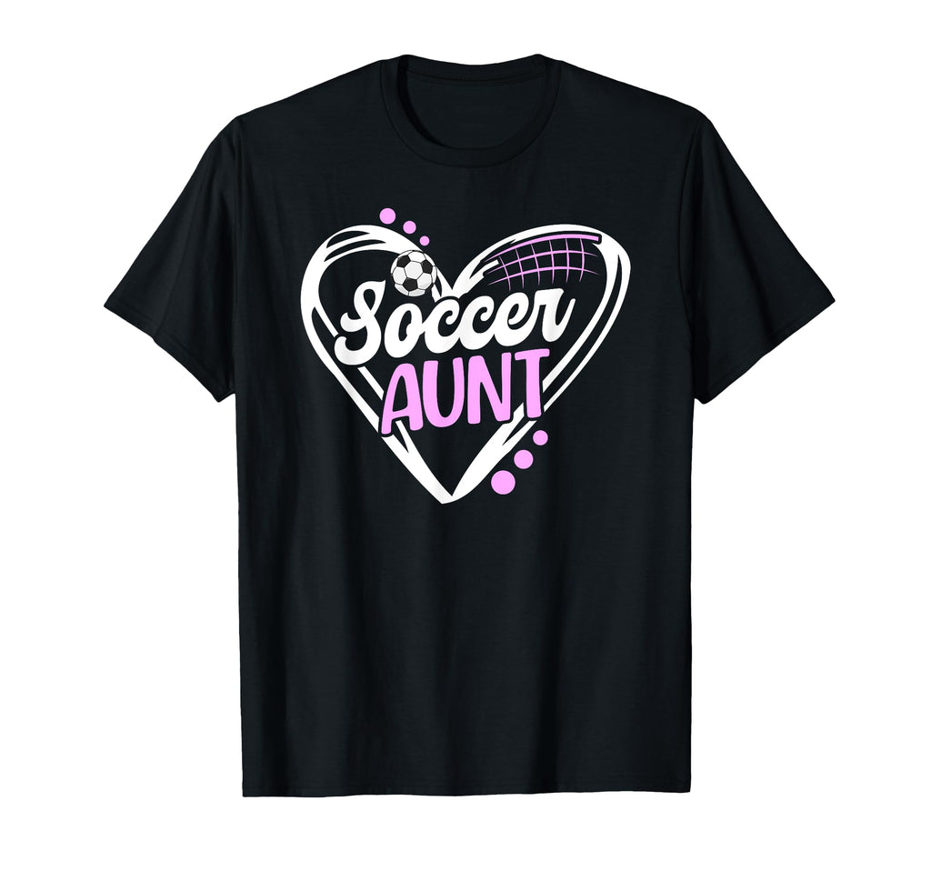 Soccer Aunt Heart Aunt Soccer Player T-Shirt - Minimalist Print for Adults - T-Shirt, Sweatshirt, Hoodie
