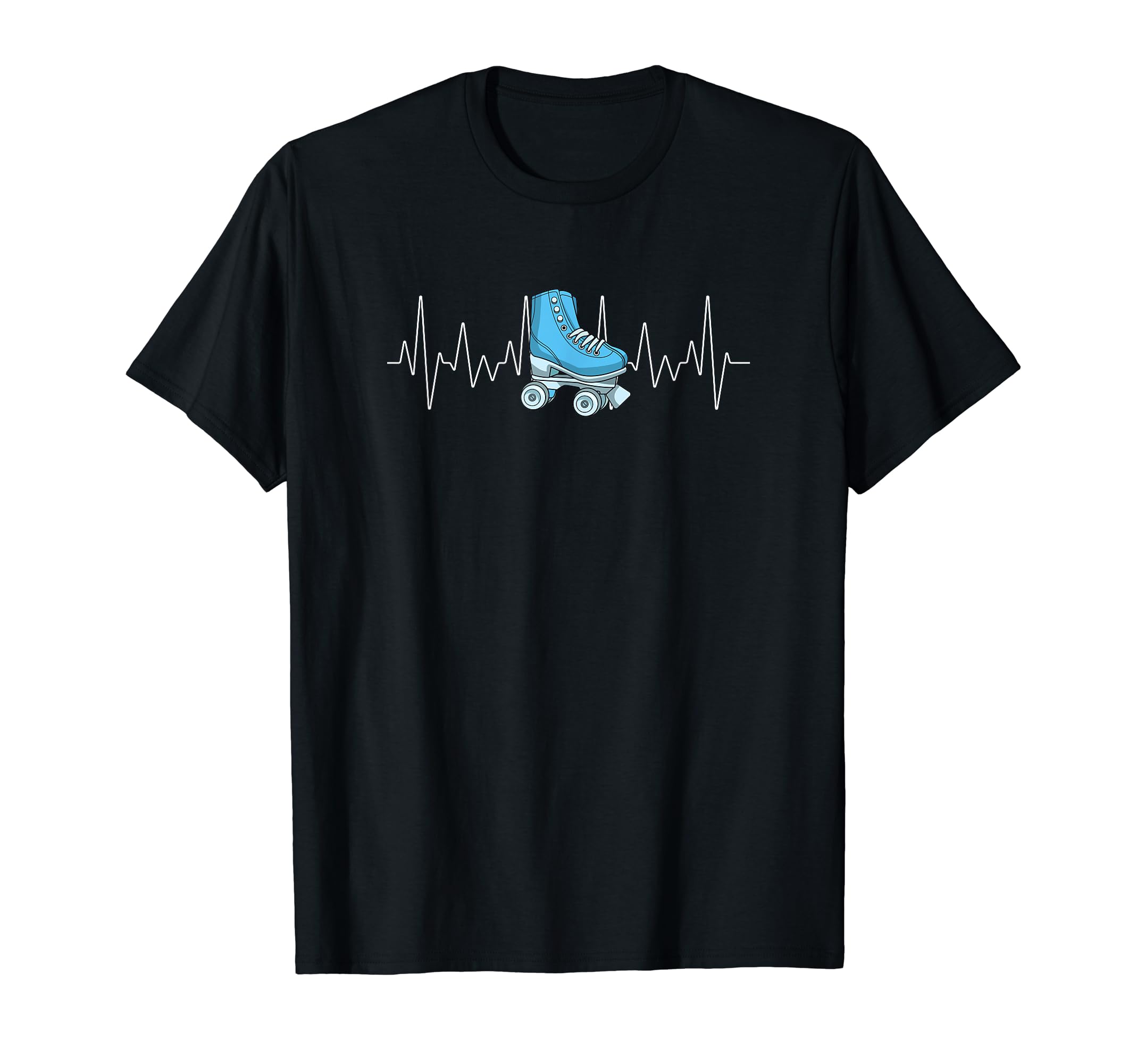 Light Blue Roller Skates Skating T-Shirt - Minimalist Print Men Women - T-Shirt, Sweatshirt, Hoodie