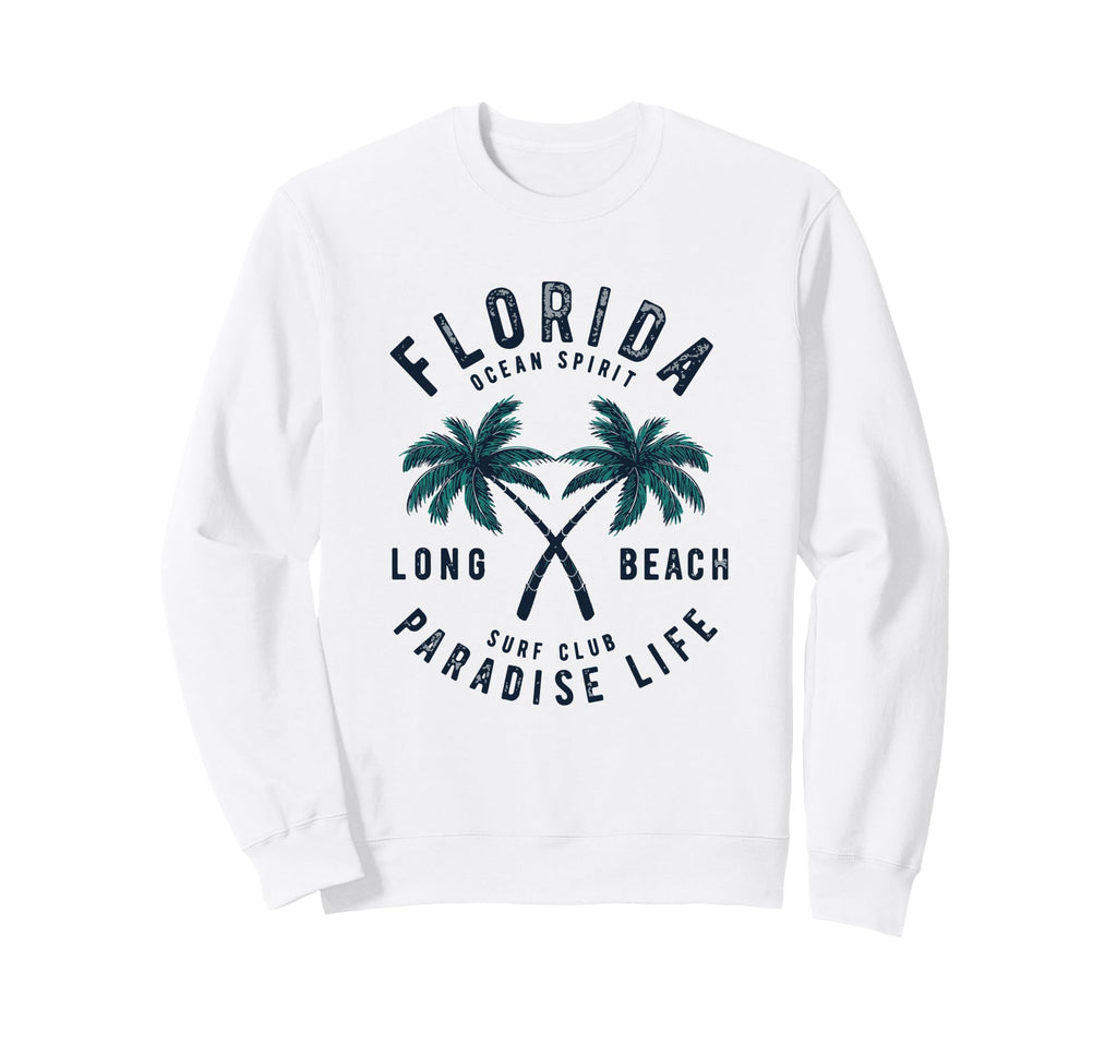 Florida Long Beach Surf Club Sweatshirt - Casual Everyday Wear for Adults - T-Shirt, Sweatshirt, Hoodie