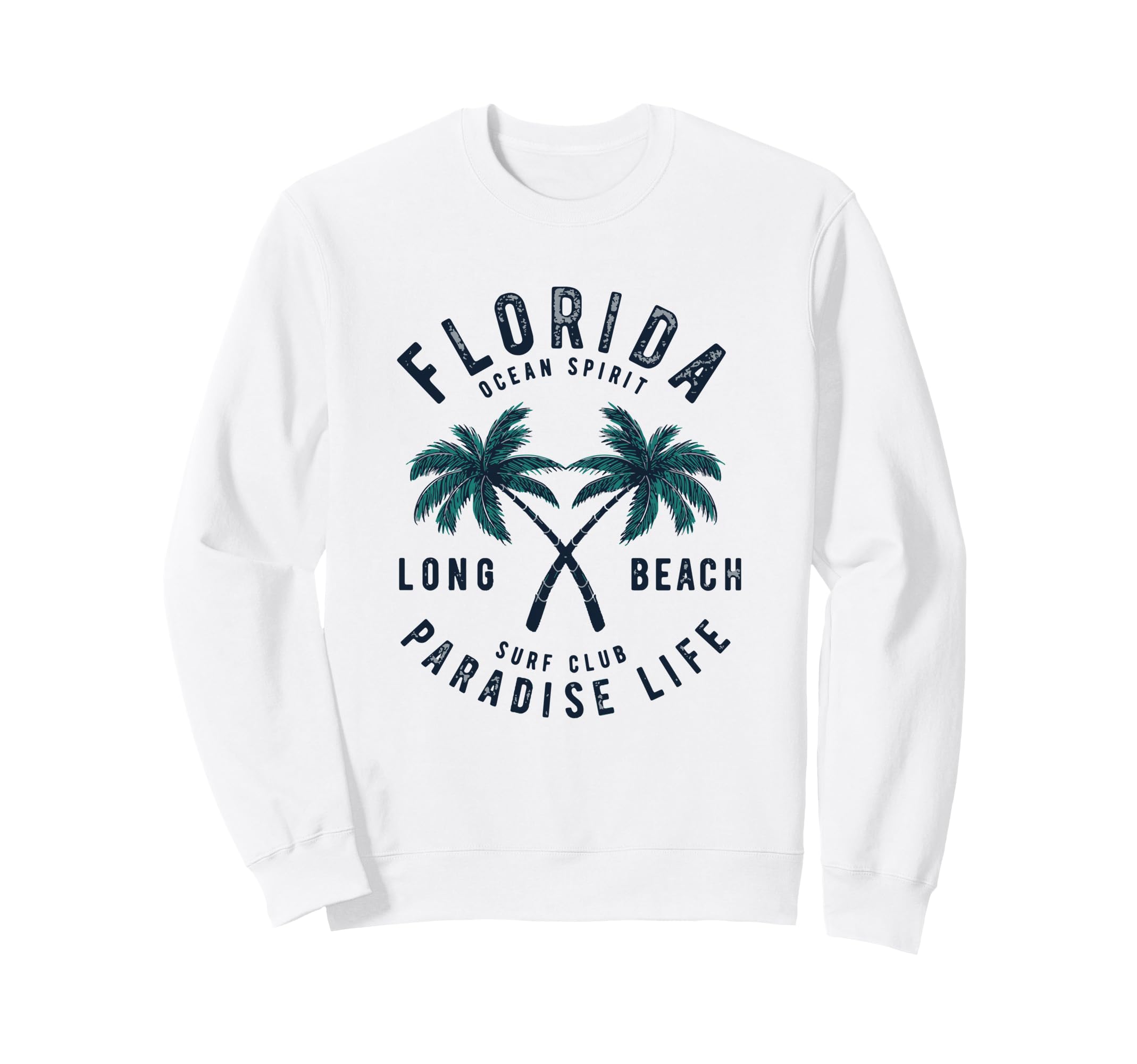 Florida Long Beach Surf Club Sweatshirt - Casual Everyday Wear for Adults - T-Shirt, Sweatshirt, Hoodie