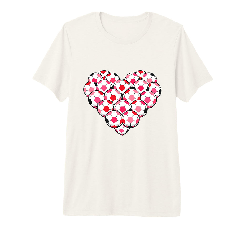 Heart Shaped Soccer Ball Artwork Tri T-Shirt - Graphic Print for Adults - T-Shirt, Sweatshirt, Hoodie