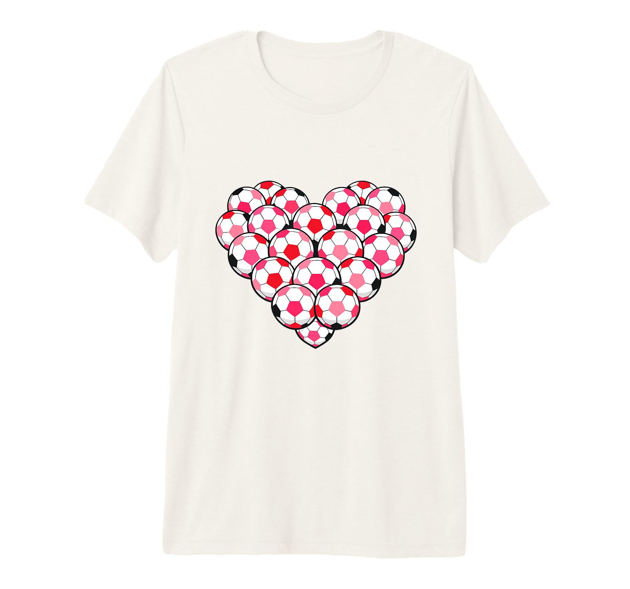 Heart Shaped Soccer Ball Artwork Tri T-Shirt - Graphic Print for Adults - T-Shirt, Sweatshirt, Hoodie