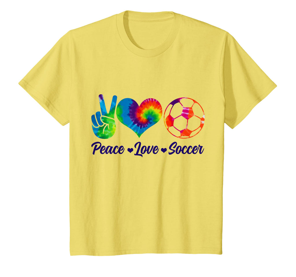 Soccer Tie Dye Peace Love Soccer Player T-Shirt - Custom Art Print Unisex - T-Shirt, Sweatshirt, Hoodie