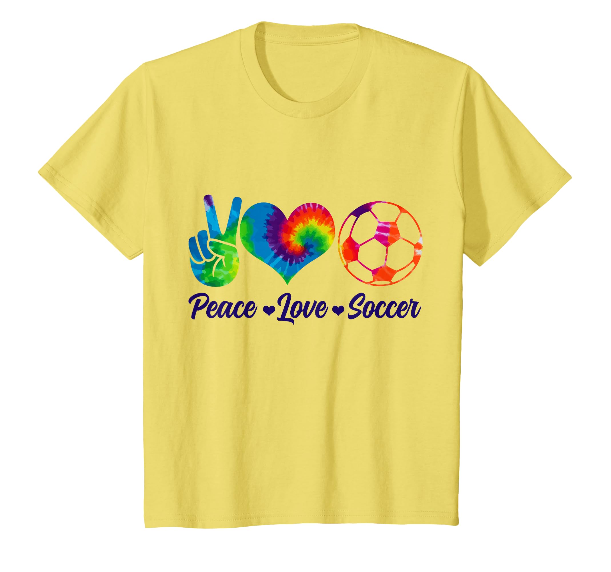 Soccer Tie Dye Peace Love Soccer Player T-Shirt - Custom Art Print Unisex - T-Shirt, Sweatshirt, Hoodie