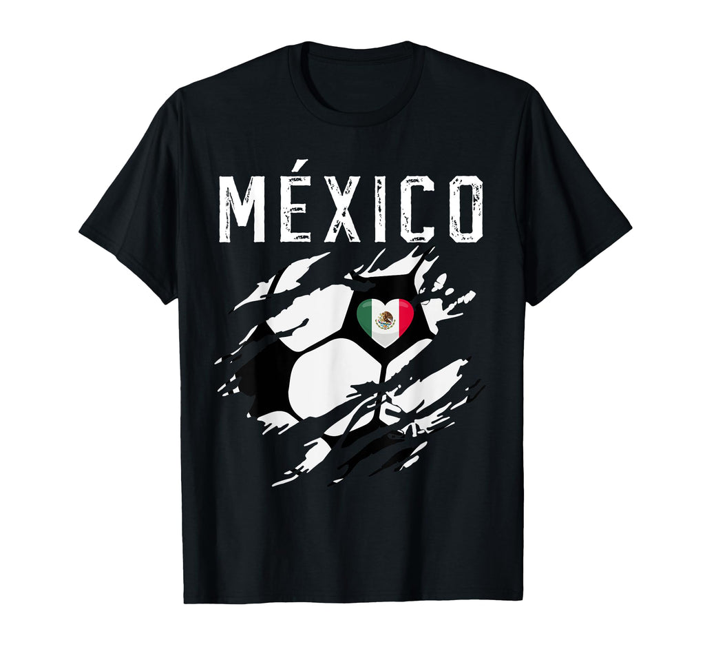 Mexico Soccer Fan Mexican Flag Heart T-Shirt - Minimalist Print Men Women - T-Shirt, Sweatshirt, Hoodie