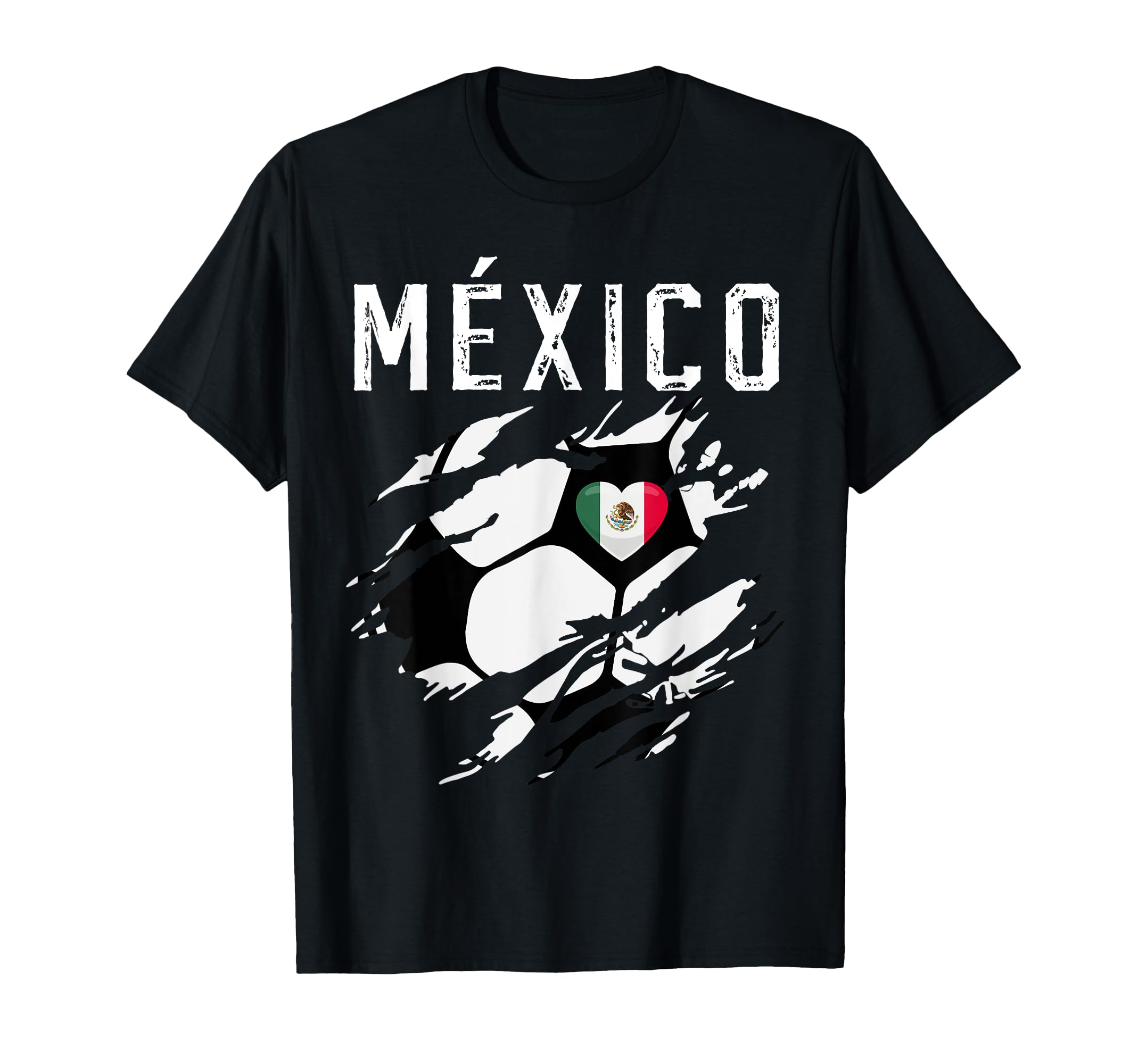 Mexico Soccer Fan Mexican Flag Heart T-Shirt - Minimalist Print Men Women - T-Shirt, Sweatshirt, Hoodie