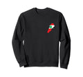 Lebanese Map And Flag Chest Logo Sweatshirt - Trendy Graphic for Adults - T-Shirt, Sweatshirt, Hoodie