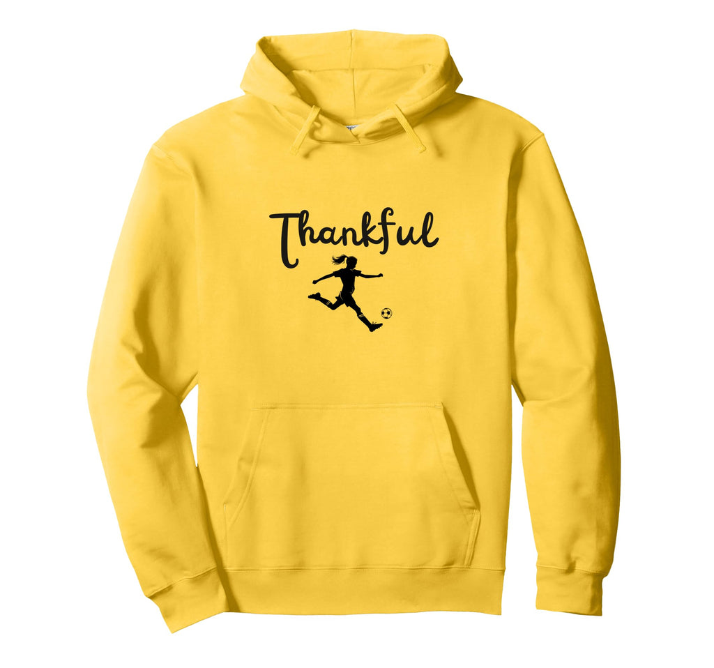 Thankful Soccer Player Thanksgiving Hoodie - Aesthetic Graphic Unisex - T-Shirt, Sweatshirt, Hoodie