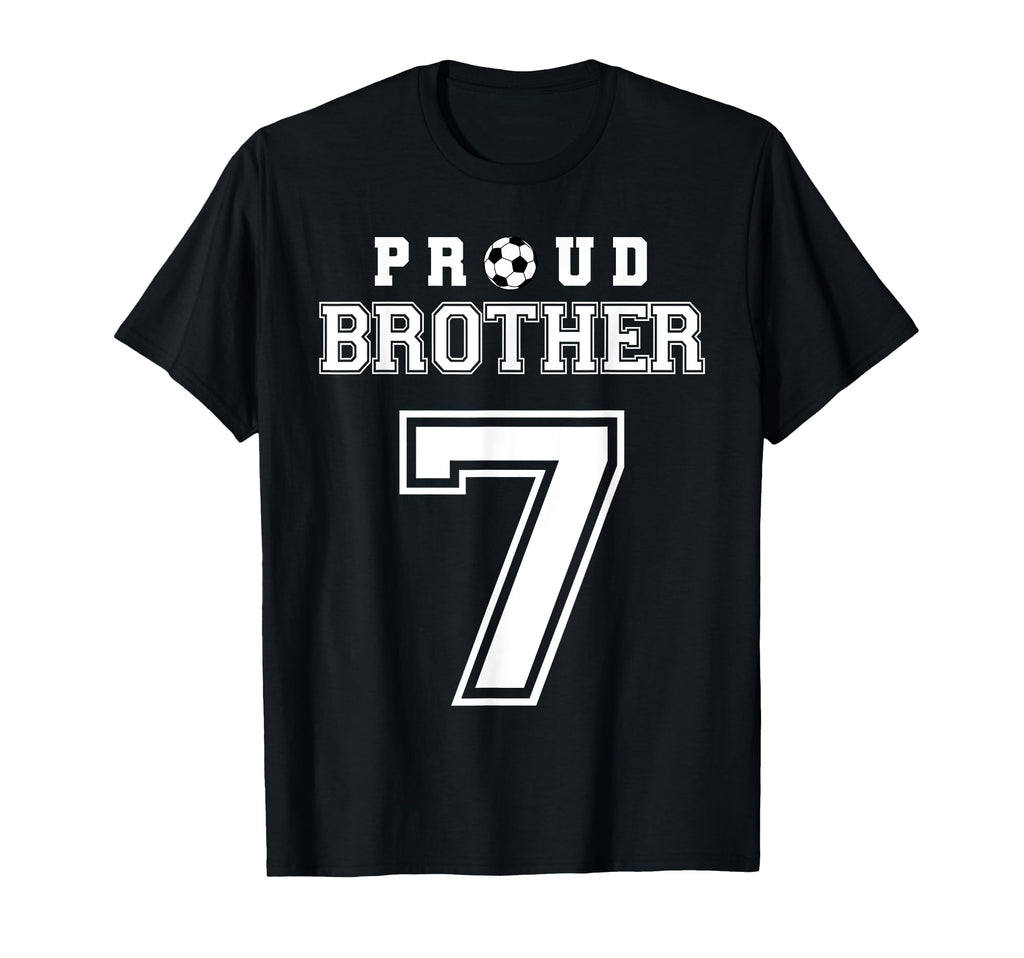 Number 7 Custom Proud Soccer Futbol T-Shirt - Fun Novelty Design Men Women - T-Shirt, Sweatshirt, Hoodie