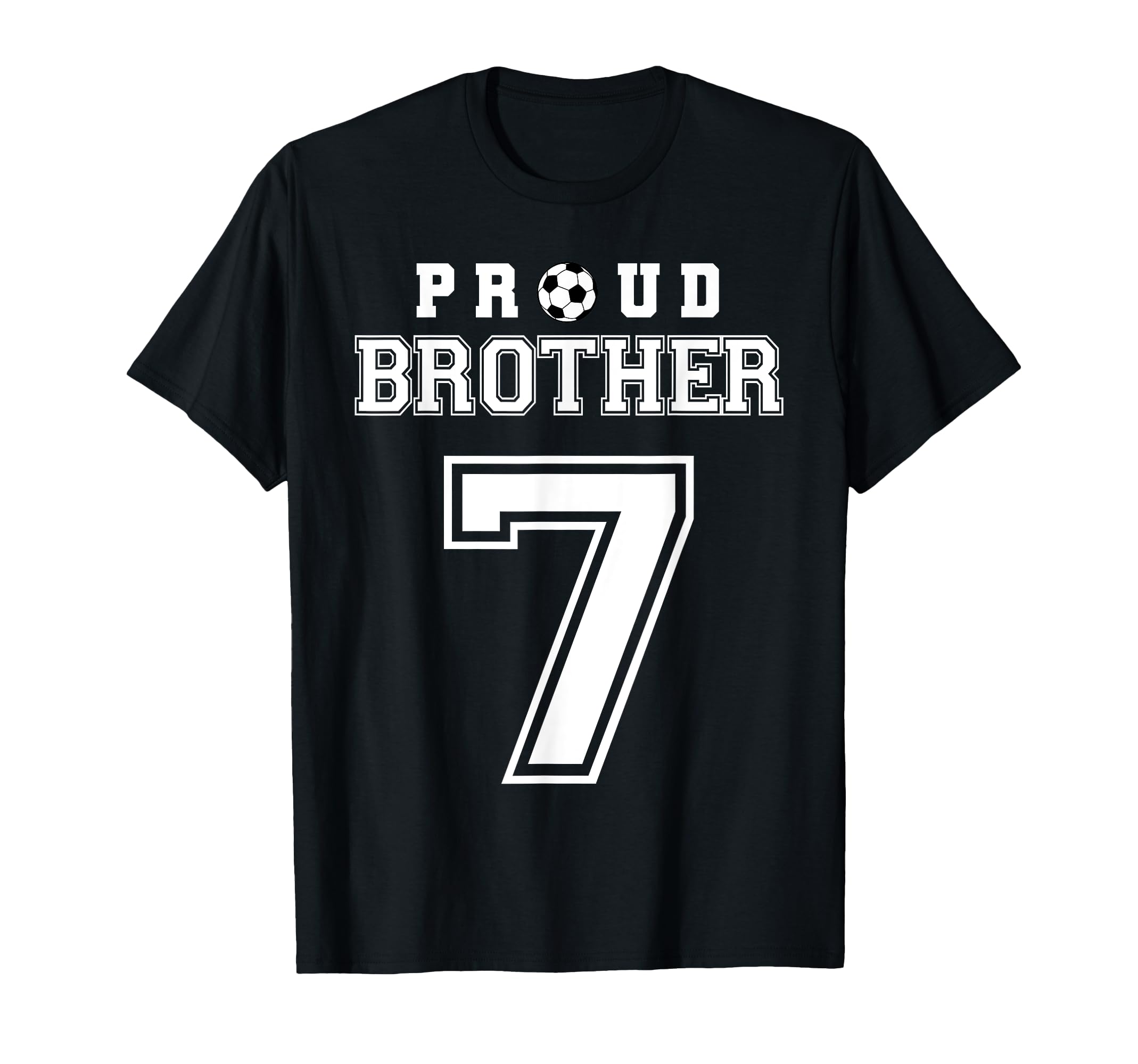 Number 7 Custom Proud Soccer Futbol T-Shirt - Fun Novelty Design Men Women - T-Shirt, Sweatshirt, Hoodie
