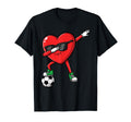 Dabbing Heart Soccer Valentines Day T-Shirt - Minimalist Print Men Women - T-Shirt, Sweatshirt, Hoodie