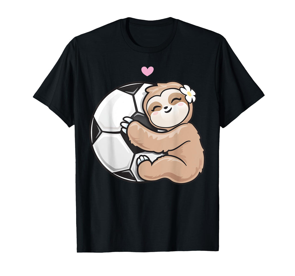 Soccer Adorable Sloth Loves Football T-Shirt - Novelty Apparel Men Women - T-Shirt, Sweatshirt, Hoodie