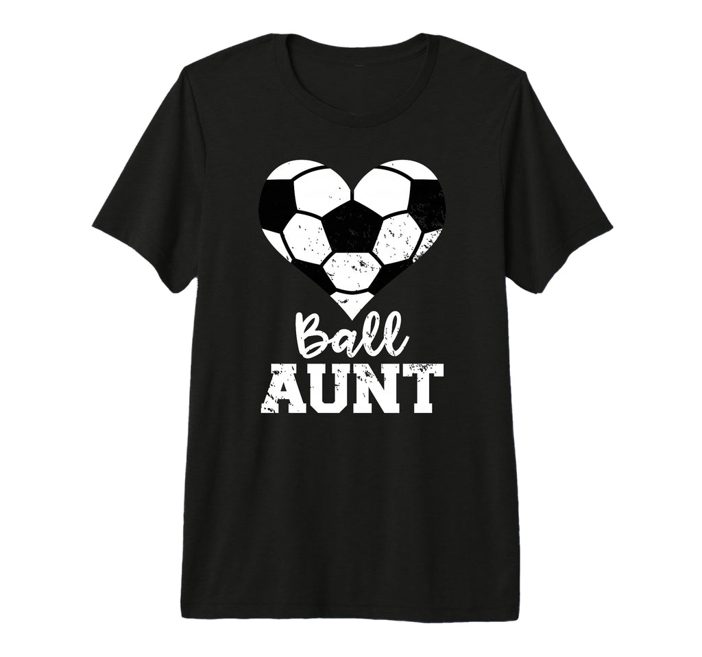 Ball Aunt Heart Funny Soccer Aunt T-Shirt - Graphic Print for Adults - T-Shirt, Sweatshirt, Hoodie