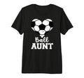 Ball Aunt Heart Funny Soccer Aunt T-Shirt - Graphic Print for Adults - T-Shirt, Sweatshirt, Hoodie
