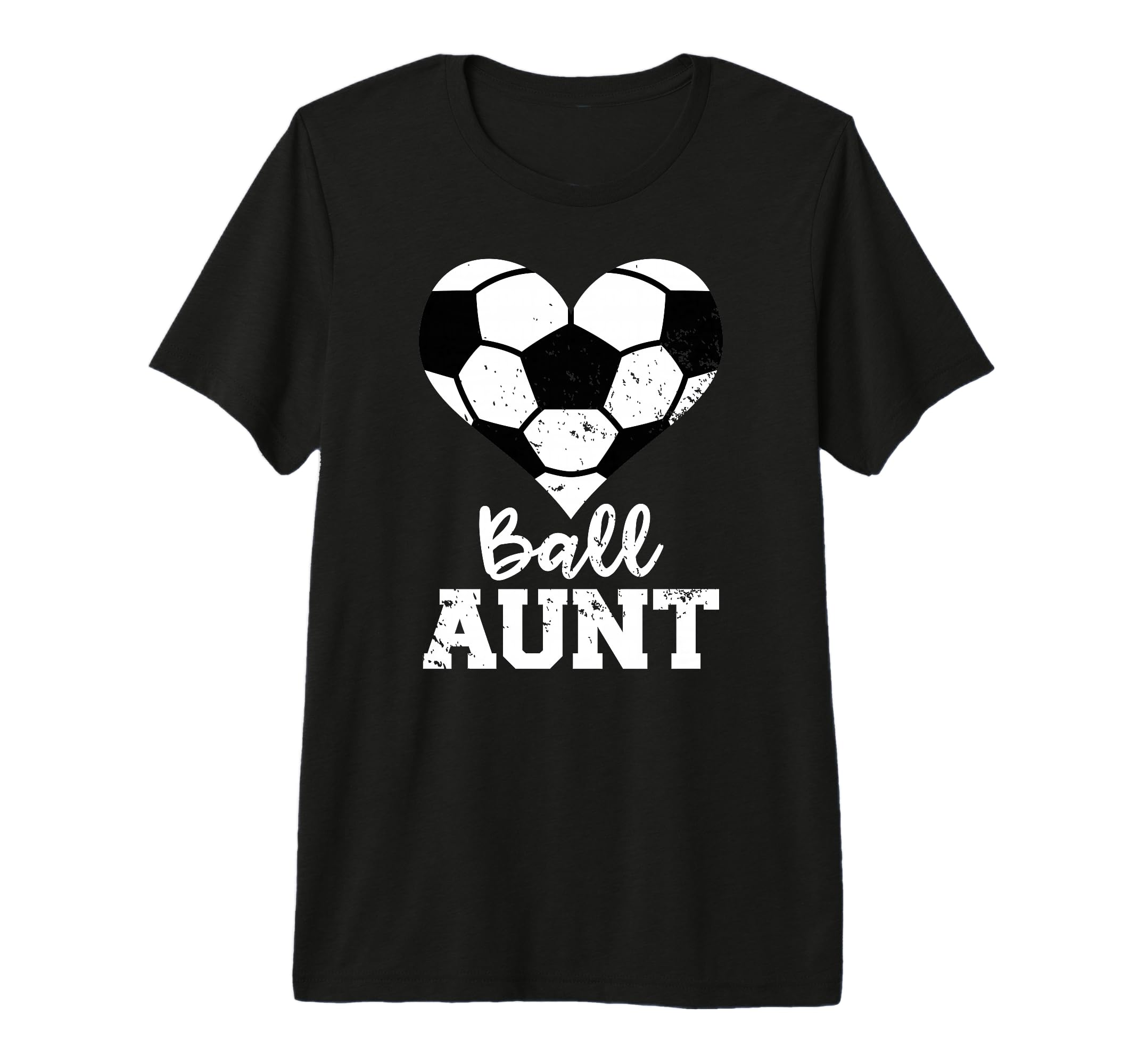 Ball Aunt Heart Funny Soccer Aunt T-Shirt - Graphic Print for Adults - T-Shirt, Sweatshirt, Hoodie