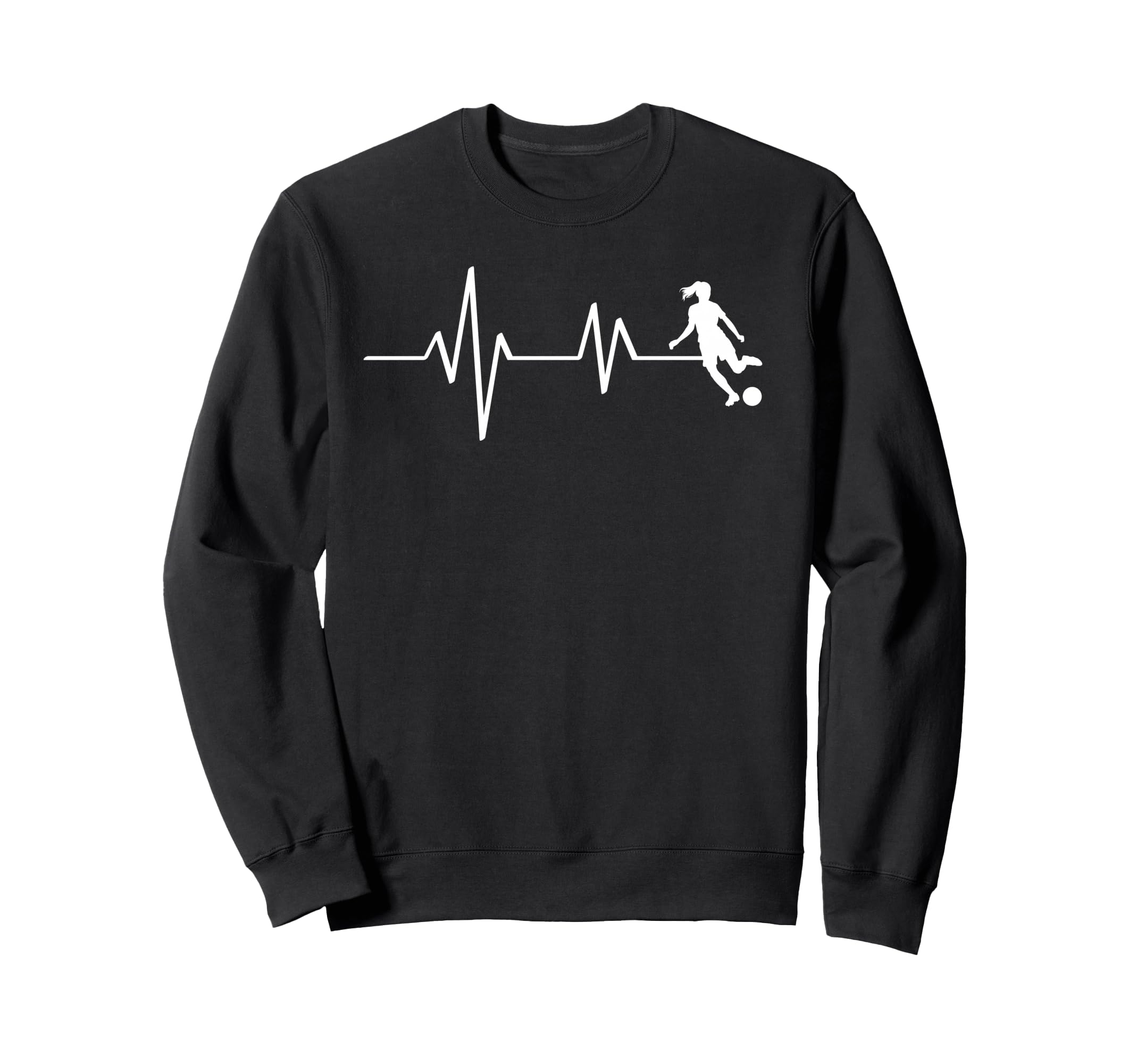 Soccer Heartbeat Ecg Football Sweatshirt - Novelty Apparel for Adults - T-Shirt, Sweatshirt, Hoodie