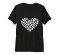 Heart Shaped Soccer Ball Pattern Tri Blend T-Shirt - Trendy Graphic Unisex - T-Shirt, Sweatshirt, Hoodie