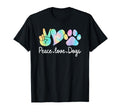 Peace Love Dogs Tie Dye Dog Lover T-Shirt - Fun Novelty Design Unisex - T-Shirt, Sweatshirt, Hoodie