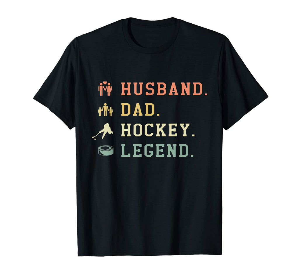 Mens Husband Dad Hockey Legend Athlete T-Shirt - Graphic Print Unisex - T-Shirt, Sweatshirt, Hoodie