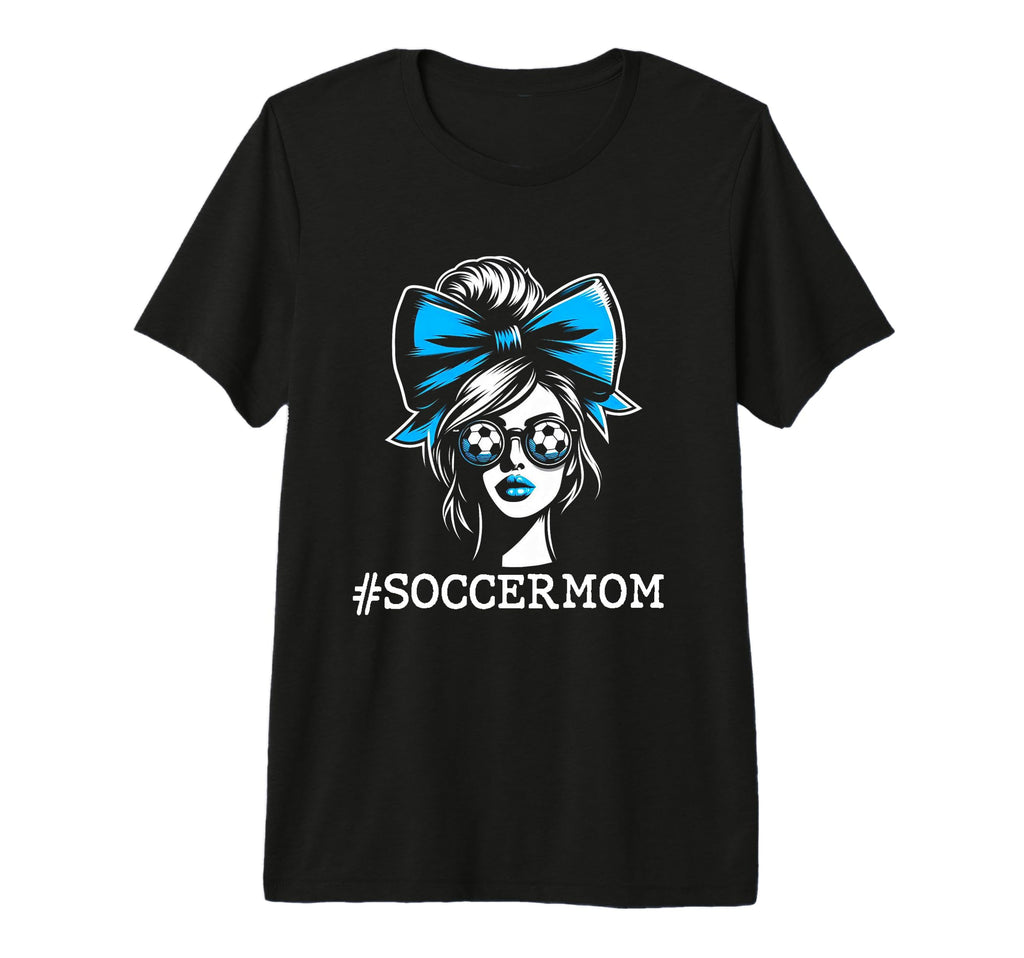 Soccer Mom Bow Football Mama Mothers Day T-Shirt - Trendy Graphic Unisex - T-Shirt, Sweatshirt, Hoodie
