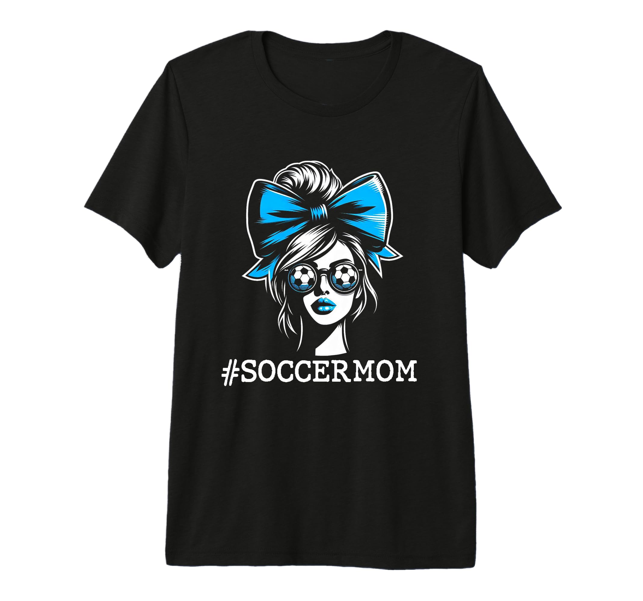Soccer Mom Bow Football Mama Mothers Day T-Shirt - Trendy Graphic Unisex - T-Shirt, Sweatshirt, Hoodie