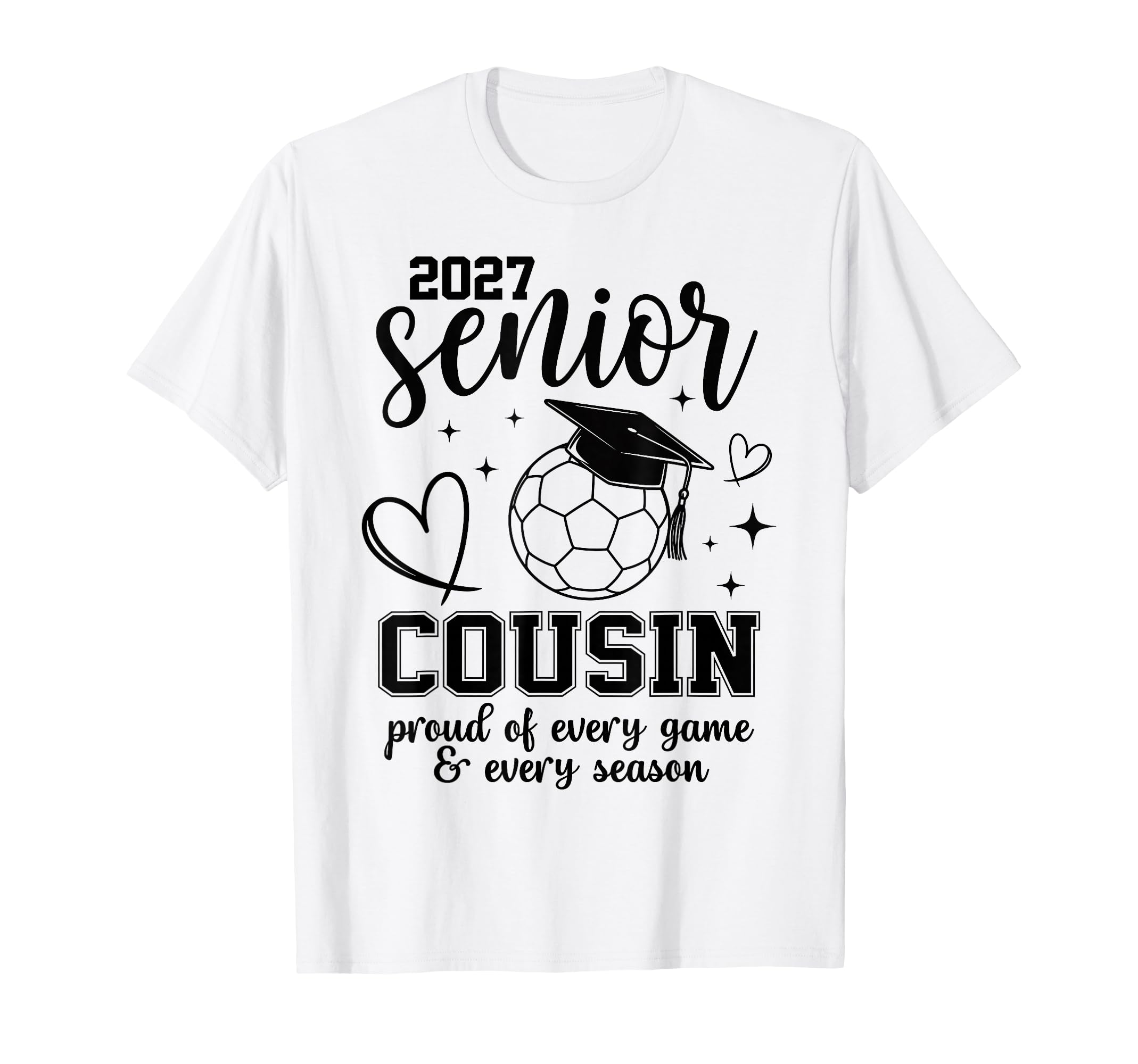 2027 Senior Soccer Cousin Proud Family T-Shirt - Custom Art Print Unisex - T-Shirt, Sweatshirt, Hoodie