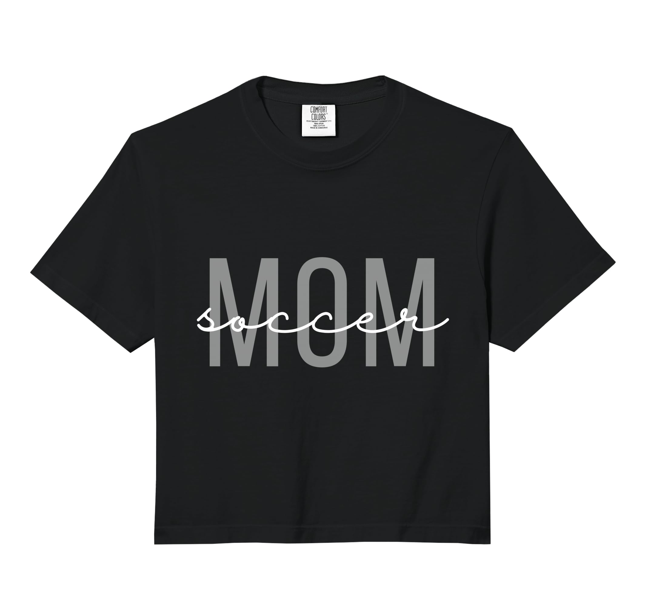 Soccer Mom Soccer Mama Comfort Colors Crop T-Shirt - Unique Graphic Unisex - T-Shirt, Sweatshirt, Hoodie