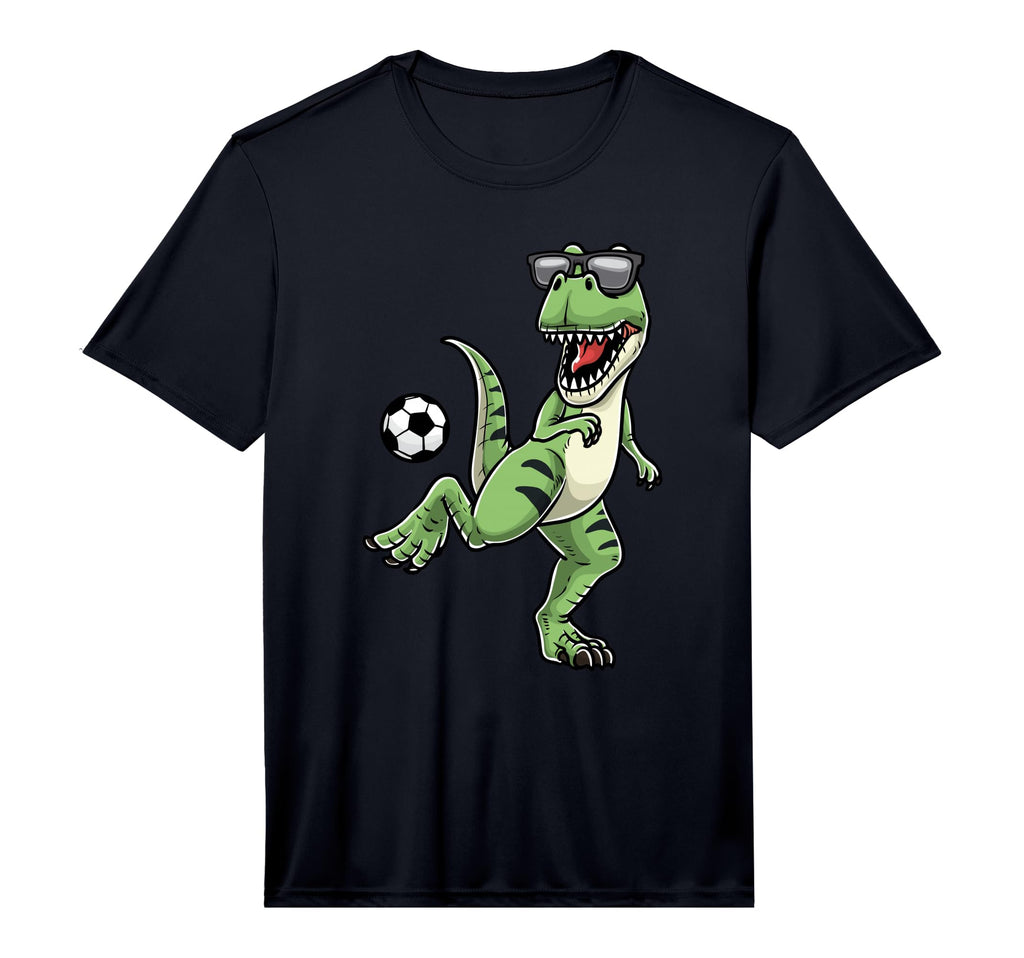 T Rex Playing Soccer Dinosaur Soccer T-Shirt - Fun Novelty Design Unisex - T-Shirt, Sweatshirt, Hoodie