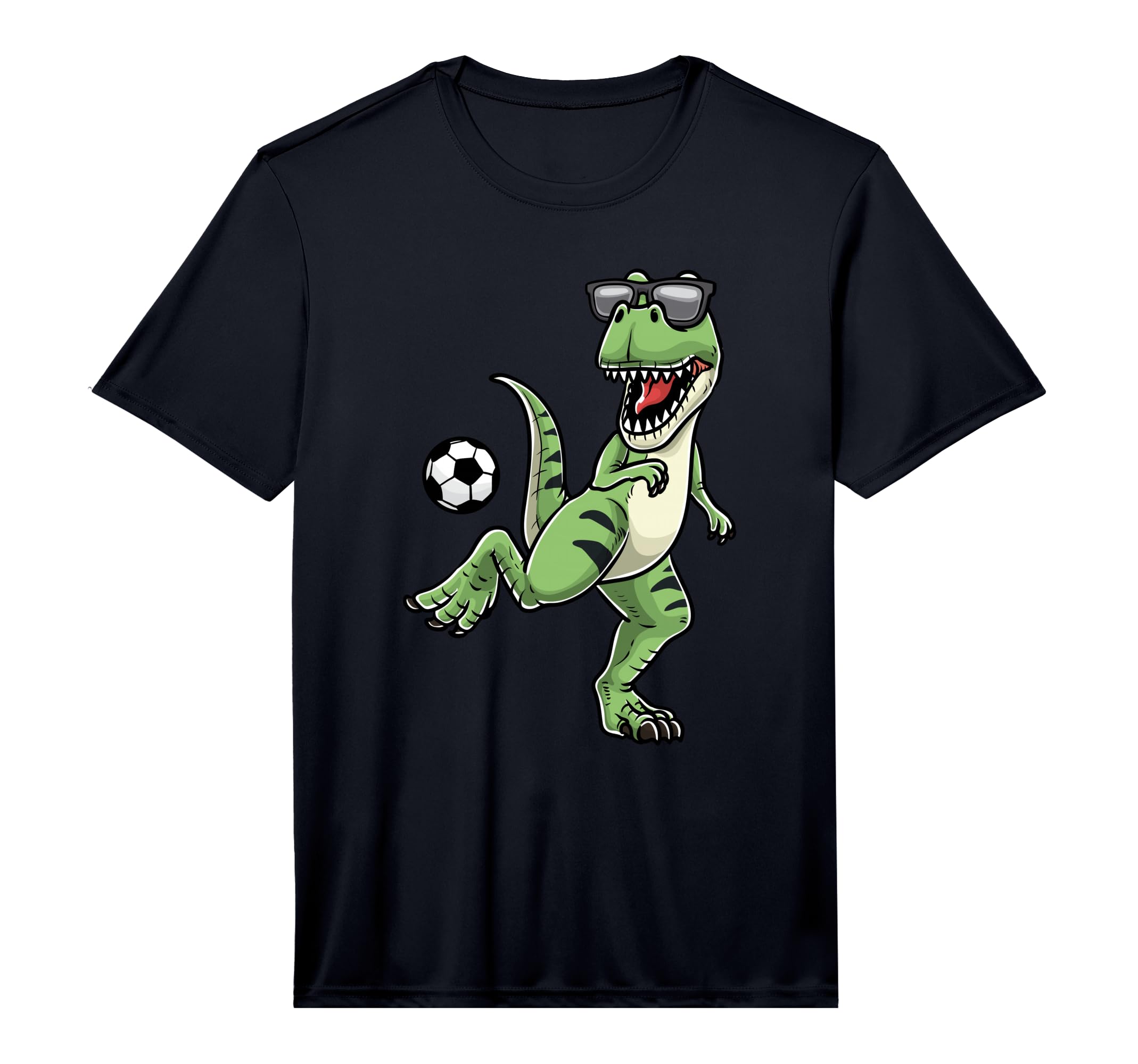 T Rex Playing Soccer Dinosaur Soccer T-Shirt - Fun Novelty Design Unisex - T-Shirt, Sweatshirt, Hoodie